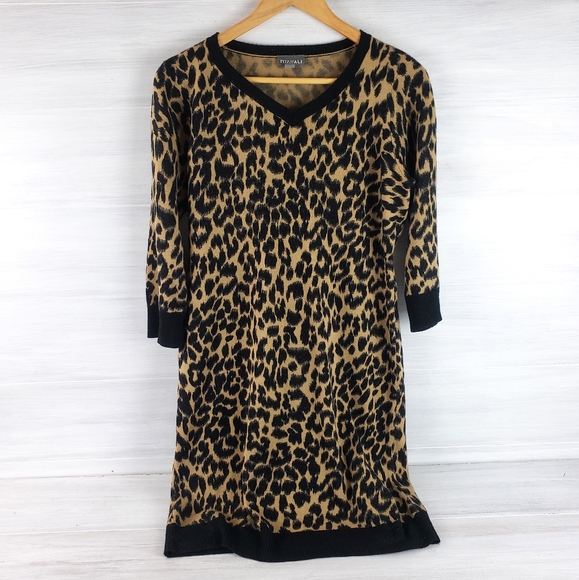 Roz & Ali Leopard Print Sweater Dress - Picture 6 of 15